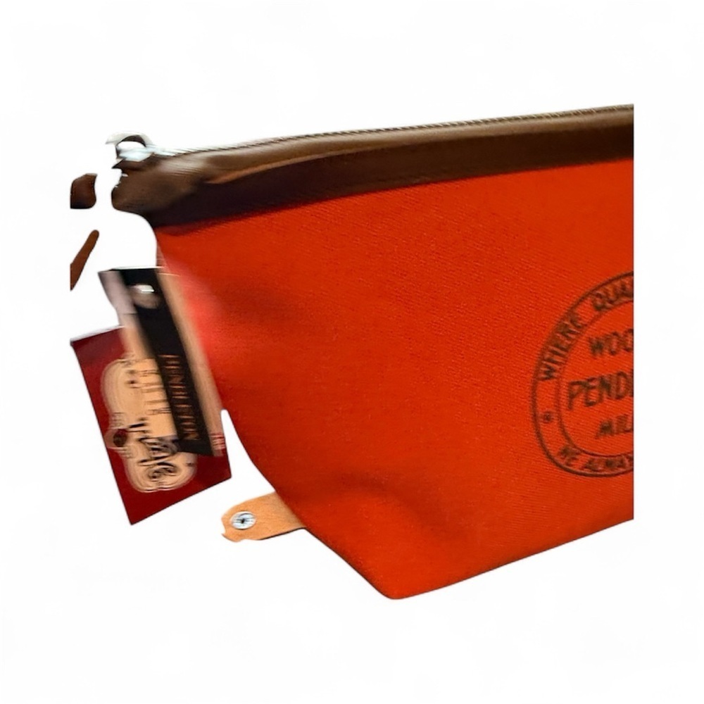 PENDLETON Terra Cotta Orange Canvas Pouch Bag - Picture 6 of 10